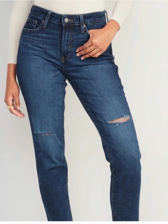 Denim - Old Navy Women’s High-Waisted O.G. Straight Ripped Cut-Off Jean Size 2